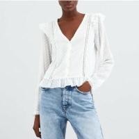 ราคา ZARA ซาร่า - เสื้อคลุมงานปักแขนยาว (53801278995)