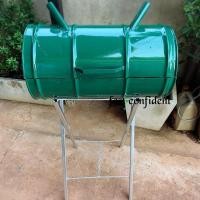 ราคา เตาอบถ่าน มีช่องควัน เตาปิ้งย่างถังย่าง 30 ลิตรฝาปิด 29*50*79 cm. (เขียว คละสี) ขายส่งราคาส่งถูก (7652635729)