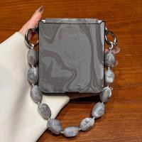 ราคา หรูหราสีเทาผ้าไหมรูปแบบเคสโทรศัพท์หินสร้อยข้อมือสําหรับ Samsung Galaxy Z Flip7 Z Flip6 Flip5 กันกระแทกปกหลัง (49952468308)