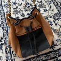 ราคา กระเป๋าสะพายเล็ก topshop หนังกลับ สายสะพายโซ่+หนัง (1972902680)