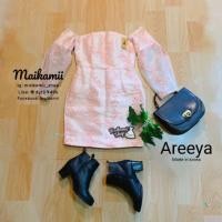 ราคา Dress ปาดไหล่สีชมพู งานป้ายAreeya S (2275149821)