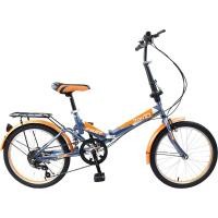 ราคา K-BIKE MAXX จักรยานพับได้ FOLDING BIKE 20 นิ้ว 6 Speed รุ่น 20K62 (New Design) (เทา/ส้ม) (918987698)