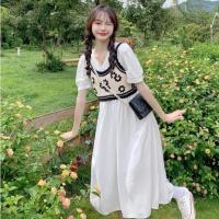 ราคา เสื้อสายเดี่ยวถักไหมพรมดอกไม้ เสื้อครอปปักลายดอกแฟชั่น สไตล์เกาหลีสำหรับผู้หญิง (CL-022) (43058991955)