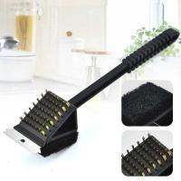 ราคา C 3 In 1 BBQ Wire Brush Barbecue Grill Oven Cleaning BBQ Brush Copper Wire Sponge Shovel Long Handl (50253401627)