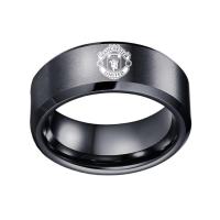 ราคา แหวนแมนยู manchester united โลโก้ ทีมแมนเชสเตอร์ ยูไนเต็ด 8mm สีดำ man utd (6331233380)