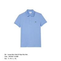 ราคา Lacoste เสื้อโปโลชาย รุ่น Lacoste Men’s Slim Fit Pique Polo Shirt Code: PH7937 10 HBP (23176476338)