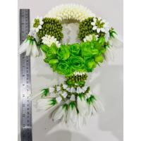 ราคา พวงมาลัย พวงมาลัยข้อพระกร สีเขียวผสมสีขาว งานคุณภาพ ปราณี ไหว้พระ 42 ซม.ไหว้ผู้ใหญ่ บูชาพระ รับเสด็จ มาลัยสีเขียวพวงใหญ่ (27810756991)