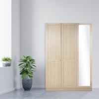 ราคา DELICATO ตู้เสื้อผ้า 3 ประตู 1 บานกระจก รุ่นบอสตัน ขนาด 119x56x179 ซม.สีบีช (29680793685)