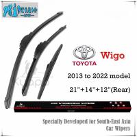 ราคา (ด้านหน้า+หลัง 3 ชิ้น) ชุดใบปัดน้ําฝน Toyota Wigo สําหรับ 2013 ถึง 2022 รุ่น VIGO Car Window Wipers Bundle (ประเภทกล้วย+หลังเดิม) จากภรรยา (25892085554)