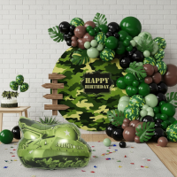 ราคา ชุดซุ้มลูกโป่งลายพราง 116 ชิ้น ธีมทหารเขียว-น้ําตาล สําหรับตกแต่งงานกลางแจ้ง (44227268794)