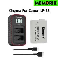 ราคา KingMa For Canon LP-E8 (1120mAh) Battery / LCD Dual Charger Kit includes a battery protective box for Canon EOS 650D 700 (19988555643)