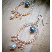 ราคา ต่างหูไข่มุกแท้+คริสตัล(ไข่มุกดำ+ขาวครีม) (14979546206)