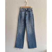 ราคา กางเกงยีนส์ Stradivarius มือ 2 ของแท้ 100% ทรงกระบอก เอวสูง เอว 26-27 (22736878200)