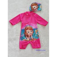 ราคา ชุดว่ายน้ำเด็ก บอดี้สูท ลายโซเฟีย สีชมพู size : 2-5 ปี (5517157320)