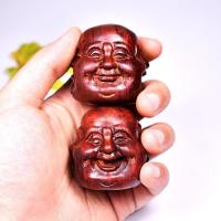 ราคา Big Leaf Four-Faced Buddha Joyful Wrath Sadness Happy Handle Play ตกแต่งงานฝีมือไม้ Handle ชิ้นไม้แกะสลักแนะนํา 10.15 (41374348563)
