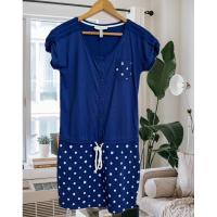 ราคา ชุดเดรสผ้ายืดสีน้ำเงินขาวลายสวยน่ารัก แบรนด์ Adidas NEO จากญี่ปุ่น (26135029470)