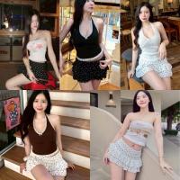 ราคา ShopBypuyกระโปรงpolkadotชั้นๆ⚫️⚪️กระโปรงชั้นๆลายจุด (41513768589)