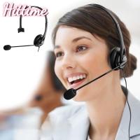 ราคา Hittime Call Center หูฟัง USB ชุดหูฟังแบบมีสายธุรกิจ 3.5 มม.ควบคุมระดับเสียงไมโครโฟน Mute โทรศัพท์ Operator G8I5 (27872254825)