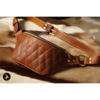 ราคา กระเป๋าคาดอก หนังวัวแท้ EB19-01 รุ่นใบเล็ก หนังเครซี่ฮอส วินเทจ (28020400826)