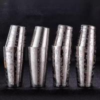 ราคา 304Stainless Steel Carved Boston Fancy Cocktail Shaker Shaker Snow PotShaker (28651436121)