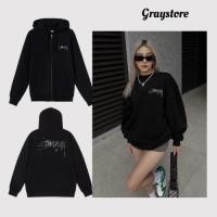 ราคา Stussy Zip เสื้อกันหนาว Hoodie สําหรับผู้ชายและผู้หญิง Mercury Mercury 3D พิมพ์ผ้าฝ้ายคุณภาพสูงแท้ PAY STORE (26234750887)