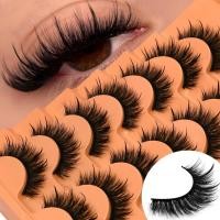 ราคา ขนตาปลอมปุย Natural Mink Lashes ดูเหมือน Extensions Fluffy 3D Volume Fake Lashes (42610624186)