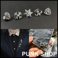 ราคา CH♥ เข็มกลัด 925 เงิน Crossflower เรือสมอมะฮอกกานีรูปแบบคลาสสิกเข็มกลัด 0208 (47051410518)