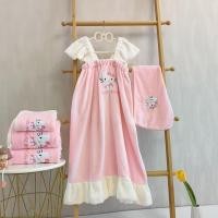 ราคา น่ารัก Hello Kitty สลิงอาบน้ําชุดสามารถสวมใส่หลอดด้านบนผ้าขนหนูดูดซับปักผ้าขนหนูอาบน้ําสไตล์เจ้าหญิงเสื้อคลุมอาบน้ํา HelloKitty อาบน้ํา20250814 (28389828040)