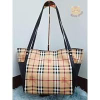 ราคา Burberry แท้ กระเป๋าช้อปปิ้งทำได้ 2 ทรงแบรนด์แท้ % มือสอง ลายซิกเนเจอร์ (18184006994)