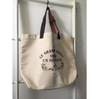 ราคา Oversized Loft Style Canvas Bag กระเป๋าผ้าแคนวาส พิมพ์ลาย วินเทจ ใบใหญ่ unisex สายหนัง กระสอบ กาแฟ (9818346319)