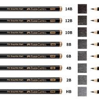ราคา 12 ชิ้น Matte Sketch ดินสอ Faber-Castell ภาพวาด Art Graphite ดินสอเขียน Sketch Drawing Art Supplies (23946461249)