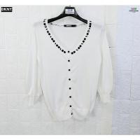 ราคา DKNY แท้ อก36ญ เสื้อคุมคาดิแกนตลาสสิกสปอต (24111009221)