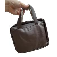 ราคา กระเป๋าถือ FCUK ใส่โน๊ตบุ๊ค notebook แท๊บเล็ต เอกสาร วัสดุหนังสีน้ำตาล ถือเข้ากับชุดโปรดของคุณ # FCUKBAG (26629334767)