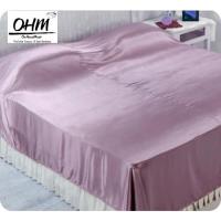 ราคา OHM ผ้าห่มเดี่ยวและผ้าคลุมเตียง 3.5 ฟุต ผ้าซาตินแท้ 440 เส้น (เกรดพรีเมี่ยม) สีชมพูเบส (1144260322)