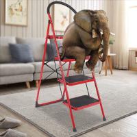 ราคา กว้างพับบันไดที่เท้าแขนสองสามสี่ก้างปลาบันไดเหยียบรอบท่อขั้นตอนมัลติฟังก์ชั่บันไดครัวเรือนบันไดเหล็กหนา (49652183564)