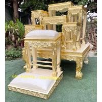 ราคา โต๊ะหมู่บูชา หมู่ 7 หน้า8 รวม โต๊ะกราบ โต๊ะหมู่บูชาปิดทองหมู่7หน้า8 (24207720310)