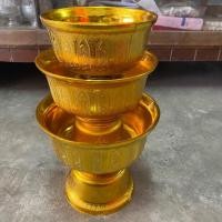 ราคา พานลาว พานรัฐธรรมนูญ สีทอง พลาสติกอย่างดี no.16/18/20 พลาสติกเกรดเอ (6732969112)