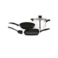 ราคา Seagull Cooking Set ชุดเครื่องครัว แฮปปี้ ไลฟ์ 5 ชิ้น ประกอบด้วย หม้อต้ม พร้อมฝาแก้ว กระทะทรงตื้น กระทะย่าง และตะหลิว (12364206582)