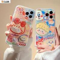 ราคา เคสโทรศัพท์มือถือแบบนิ่ม ใส ลายเด็กผู้หญิง ผู้ชาย Doodle สีพาสเทล สําหรับ iPhone 7Plus 11 13 14 12 Pro MAX XR X 6 8 6S Plus XS MAX (22336328294)