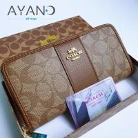 ราคา กระเป๋าสตางค์ใบยาวซิปรอบ COACH (งานแฟชั่น) สีน้ำตาล (9183656207)