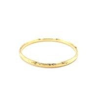 ราคา Nathalias NY กำไลทอง Florentine ทอง10k . Florentine Design Thin Bangle in 10k Yellow Gold (29669097751)