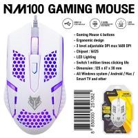 ราคา GAMING NUBWO NM100/NM106 GAMING MOUSE OPTICAL เมาส์เกมมิ่ง เมาส์มีไฟ DPI 3 ระดับ สูงสุดถึง 1600 DPI NM-100 (24669499266)