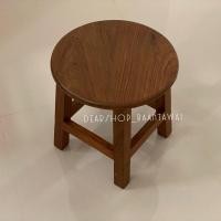 ราคา เก้าอี้ไม้สัก เก้าอี้เตี้ย เก้าไม้สักเก่า ไม้สักแท้ 100% (23673198404)