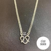 ราคา พร้อมส่ง‼️ สร้อยคอเงินแท้ลายเลสแบนชิด คอเงินแท้ สร้อยลายเลส (18305371485)