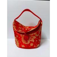 ราคา #พร้อมส่งถุงใส่ส้มมงคลสำหรับเทศกาลตรุษจีน ลายกระเช้าขนนก (9811092821)