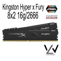 ราคา {ร้านไทย พร้อมส่ง}16GB(8GBX2)/2666 Ram PC Kingston Hyperx Fury(แรมพีซี) DDR4 ประกันศูนย์ไทย [KINGSTON HyperX FURY BLACK] (2955815164)
