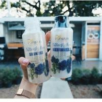 ราคา Rinskin แชมพูและครีมนวดผม สูตรอัญชัน (729269264)