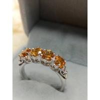 ราคา แหวนแถว ซิทรินสีส้ม พลอยแท้ (14433941057)