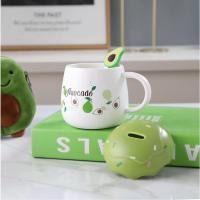 ราคา AA86 Shop แก้วกาแฟ แก้วน้ำเซรามิค มีฝาปิด พร้อมที่จับ ลายน่ารกพร้อมส่ง 400ml (17181448174)