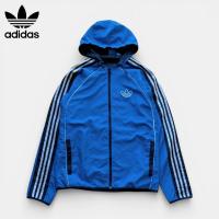 ราคา เสื้อแจ็คเก็ต Adidas Original สีน้ำเงิน ผ้าร่ม อก 42 ยาว 28 สภาพใหม่ ไม่มีตำหนิ (48753228458)